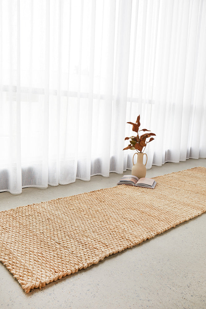 Handloomed Harmony Natural Runner Rug