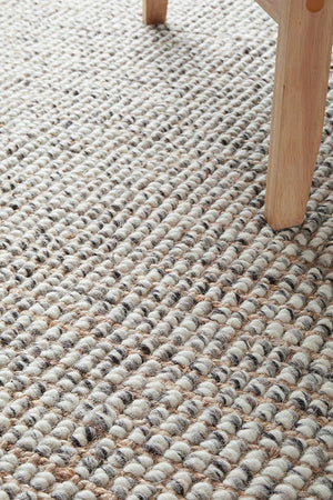 Scandi-Handloomed-Wool-&-Jute-Grey-Runner-Rug