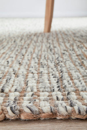 Scandi-Handloomed-Wool-&-Jute-Grey-Runner-Rug