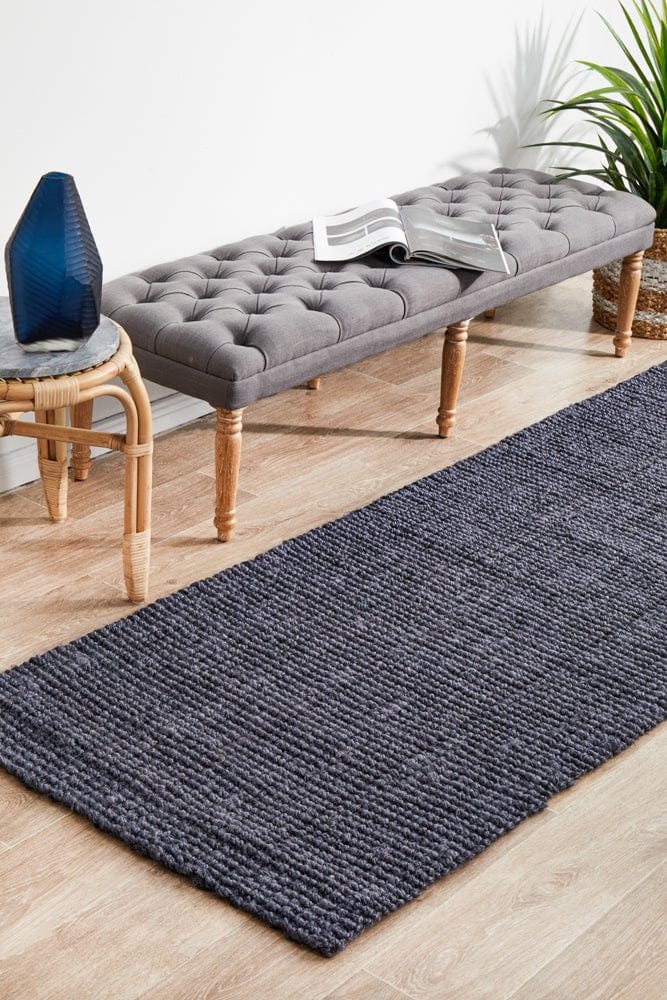 Eco Barker Navy Runner Rug