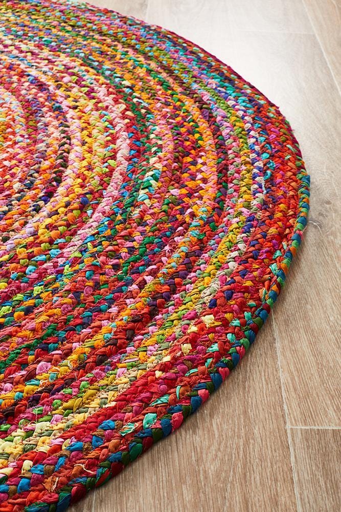 Atrium Chandra Braided Cotton Rug Multi