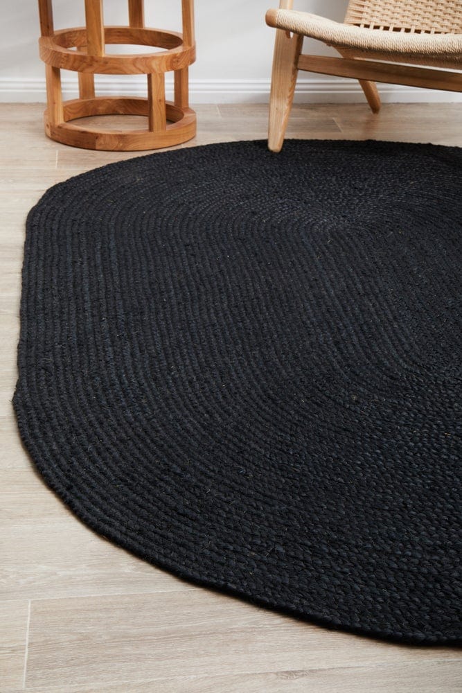 Vivi Black Oval Rug