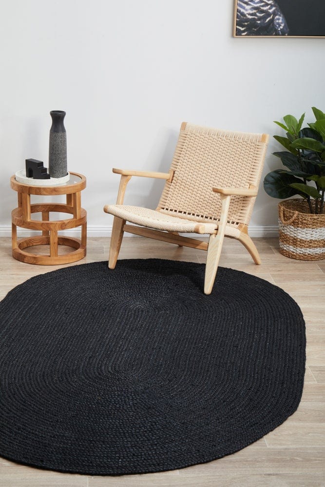 Vivi Black Oval Rug