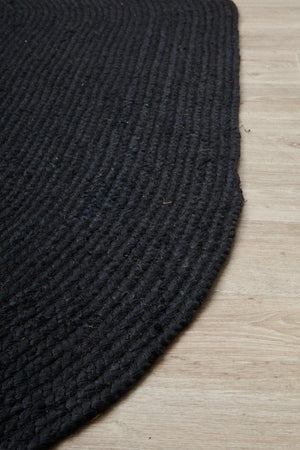 Vivi Black Oval Rug