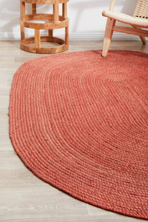 Vivi Terracotta Oval Rug