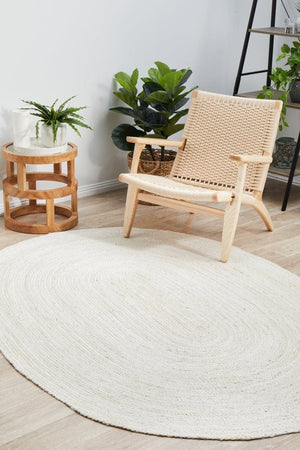 Vivi White Oval Rug