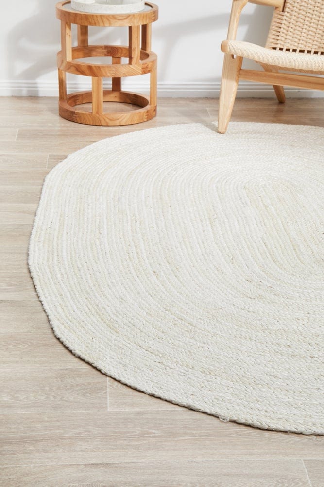 Vivi White Oval Rug