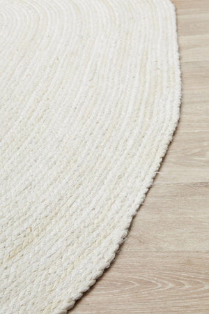 Vivi White Oval Rug