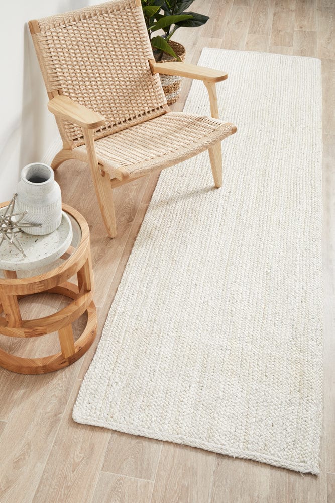 Agonda White Runner Rug