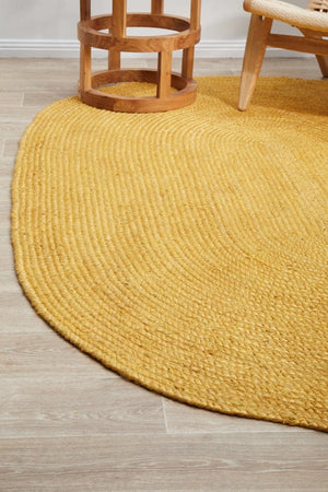 Vivi Yellow Oval Rug