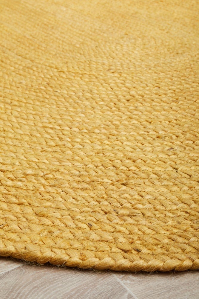 Vivi Yellow Oval Rug