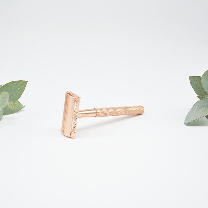 Butterfly Safety Razor with Replacement Blades - Rose Gold