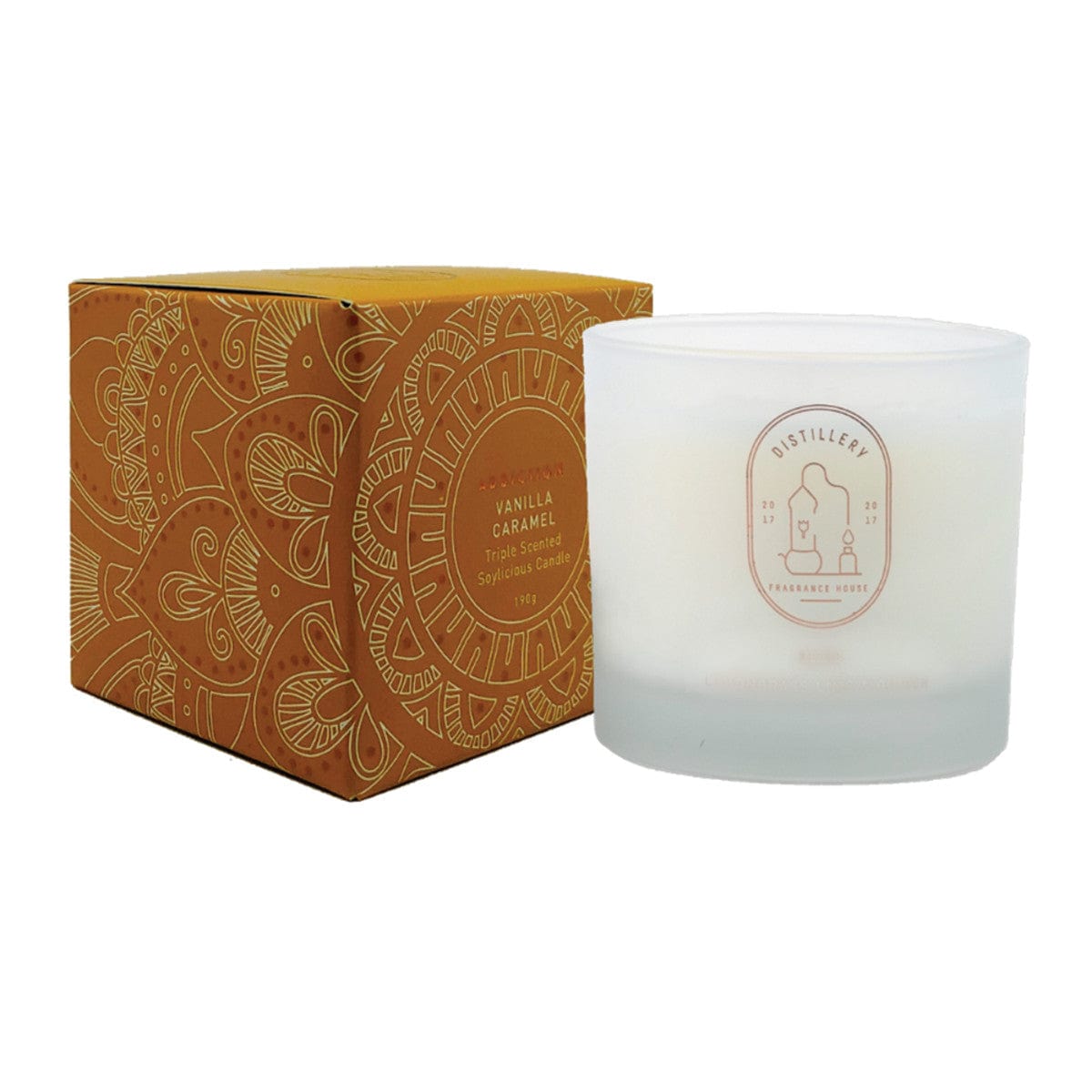 Natural Soy Candle Addiction - Vanilla Caramel 190g