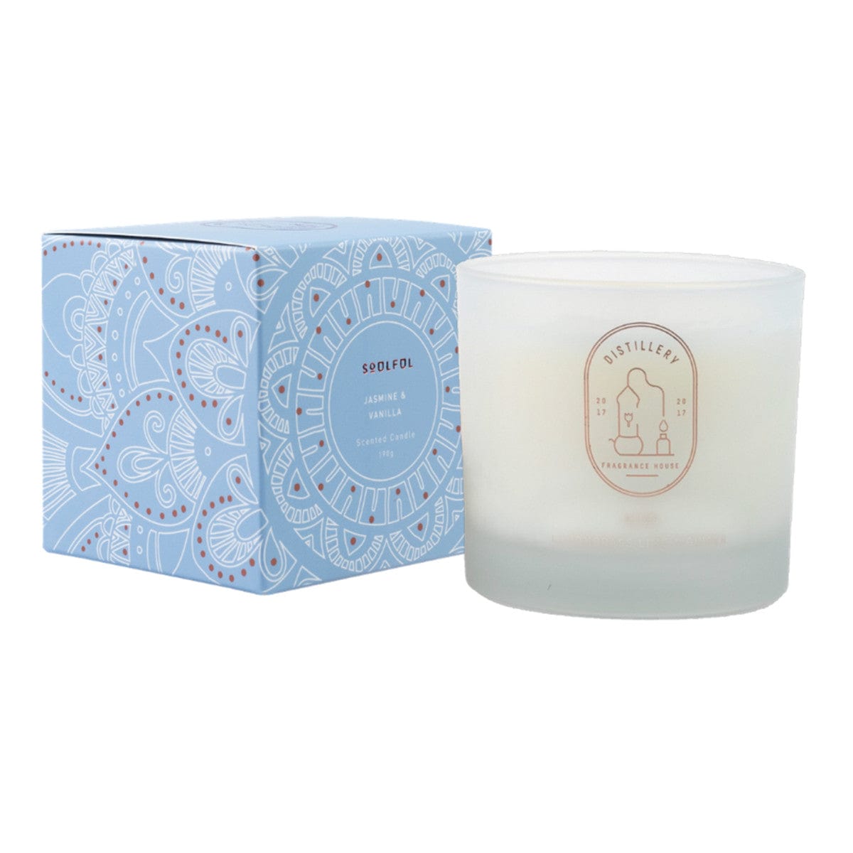 Natural Soy Candle Soulful - Jasmine & Vanilla 190g