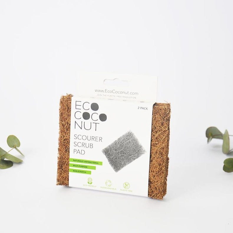 Coconut Husk Scourer Scrub Pad 2 pack