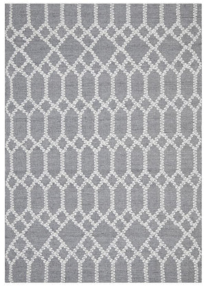 Ramo Tribal Trellis Rug Rustic Blue