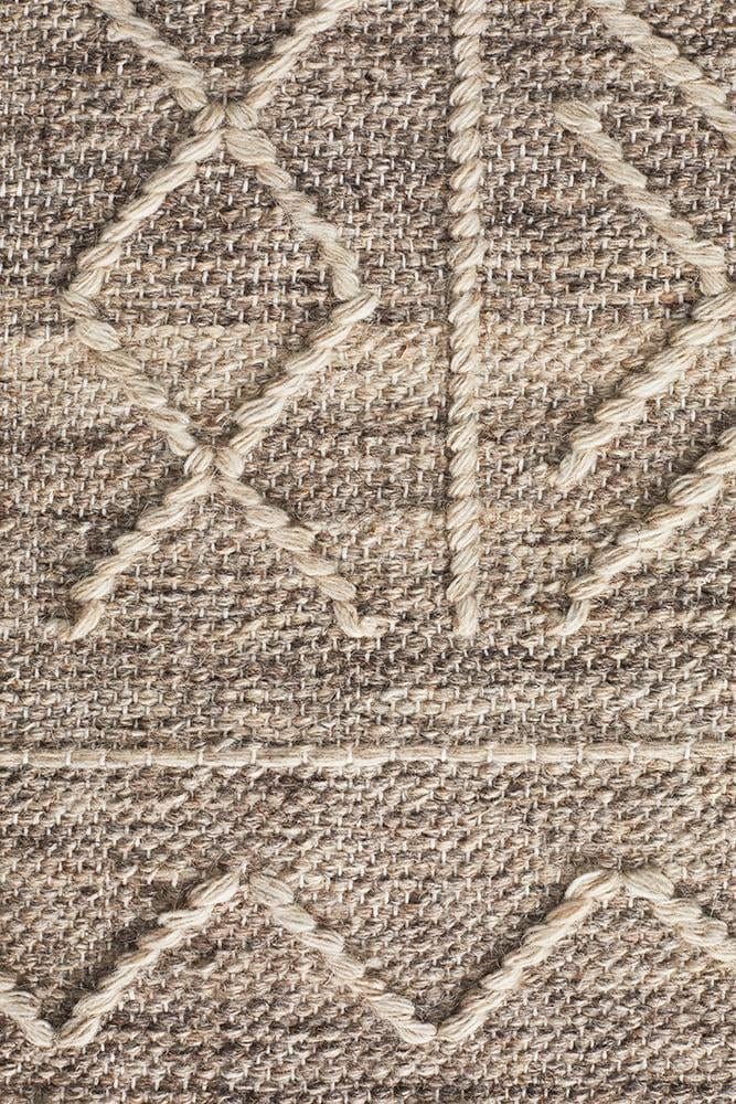 Isha Stitch Woven Rug Natural