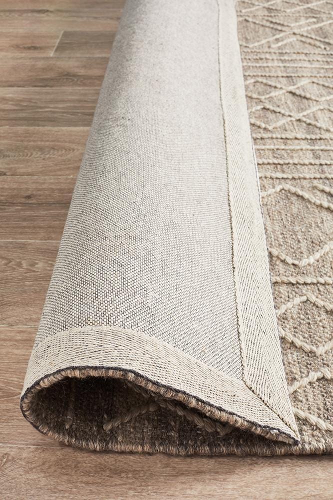 Isha Stitch Woven Rug Natural