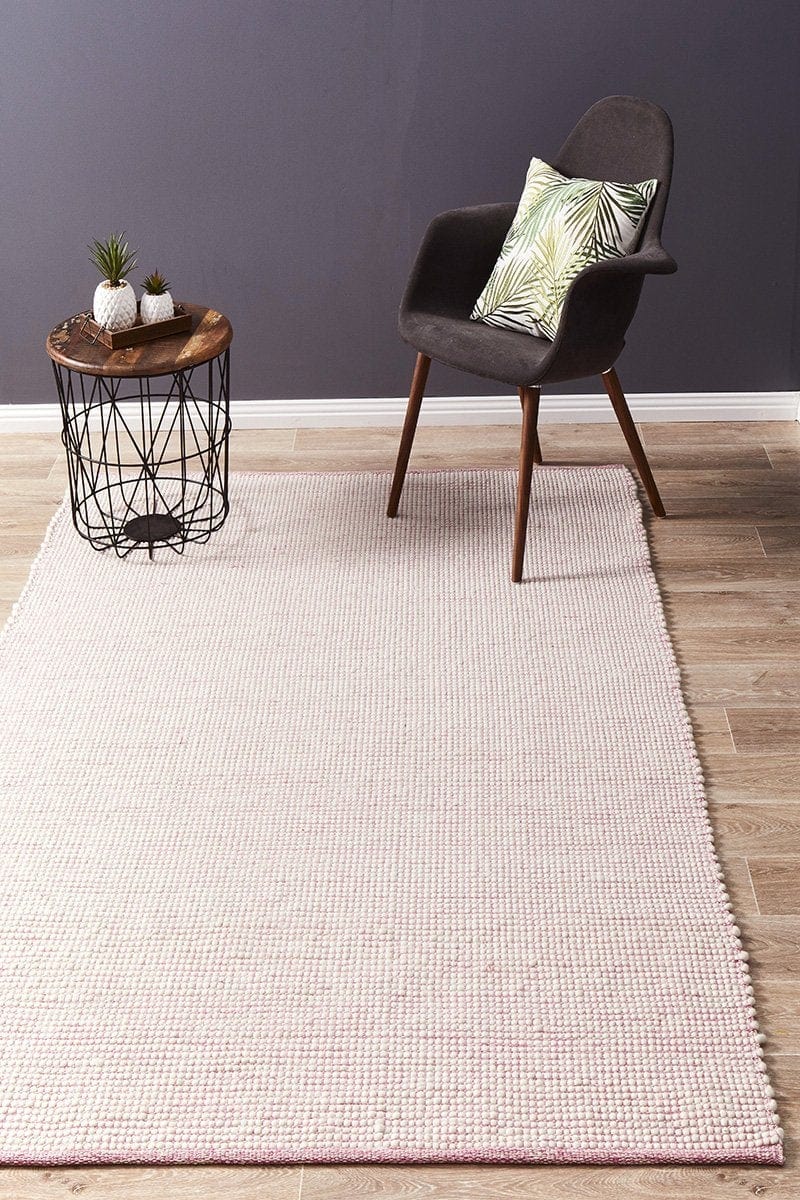 Evoke  Stunning Wool Pink Rug