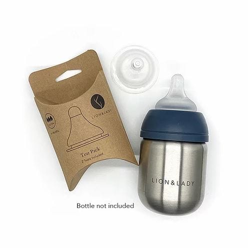 Lion & Lady Baby Bottle Teat 2 Pack - Slow Flow (0+ months)