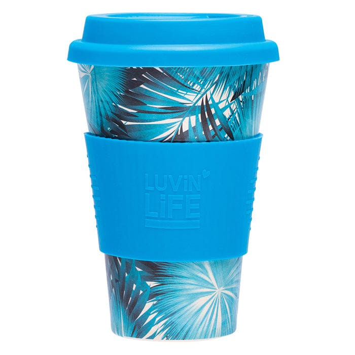 430ml Reusable Bamboo Travel Coffee Mug - Palms