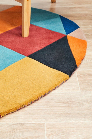 Atic Pure Wool 904 Sunset Round Rug