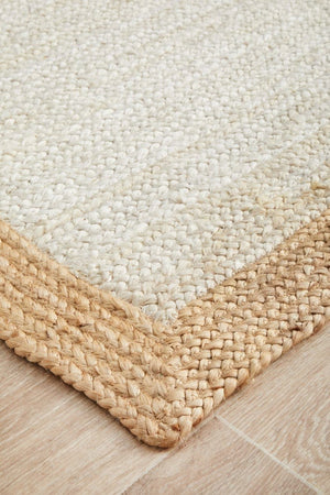 Byron 333 White Natural Runner Rug