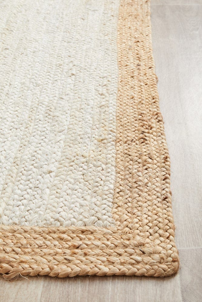 Byron 333 White Natural Runner Rug