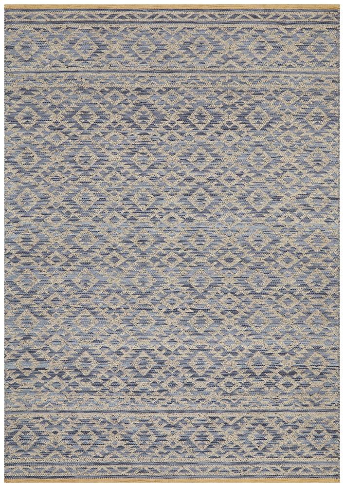 Harvey Handwoven Natural Blue Rug