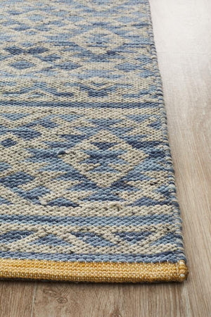 Harvey Handwoven Natural Blue Rug