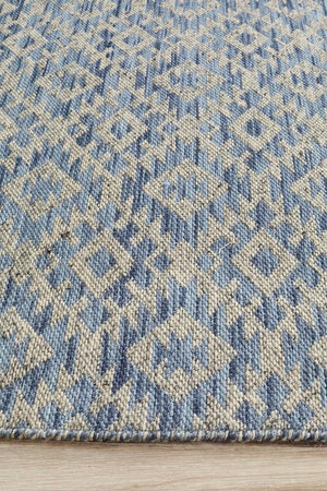 Harvey Handwoven Natural Blue Rug