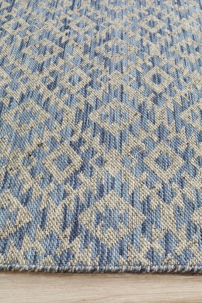 Harvey Handwoven Natural Blue Rug