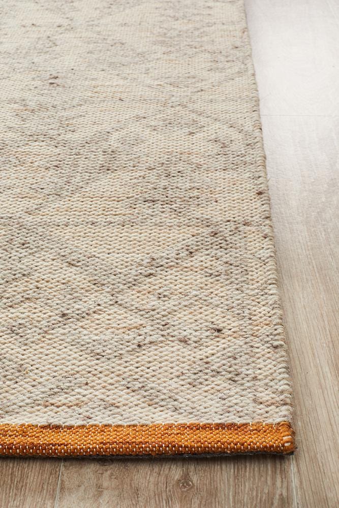 Louis Handwoven Natural Rust Rug