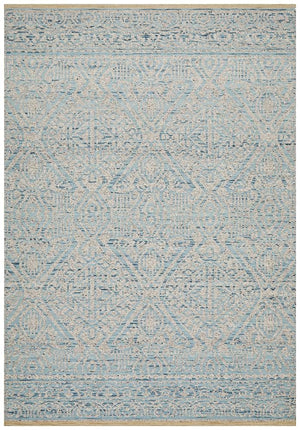 Hunter Handwoven Natural Blue Grey Rug