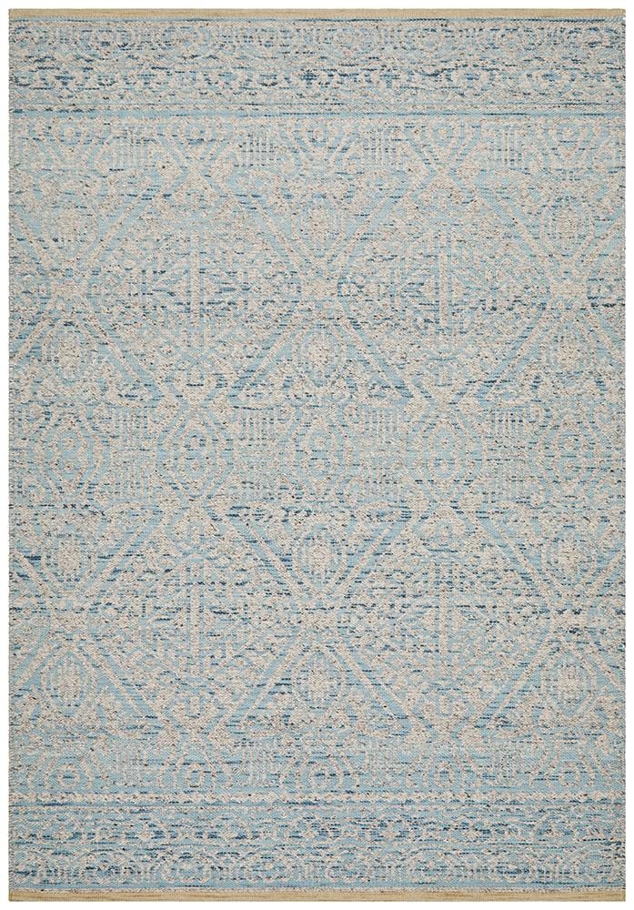 Hunter Handwoven Natural Blue Grey Rug