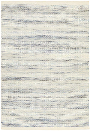 Navia Flat Weave Blue Wool Rug