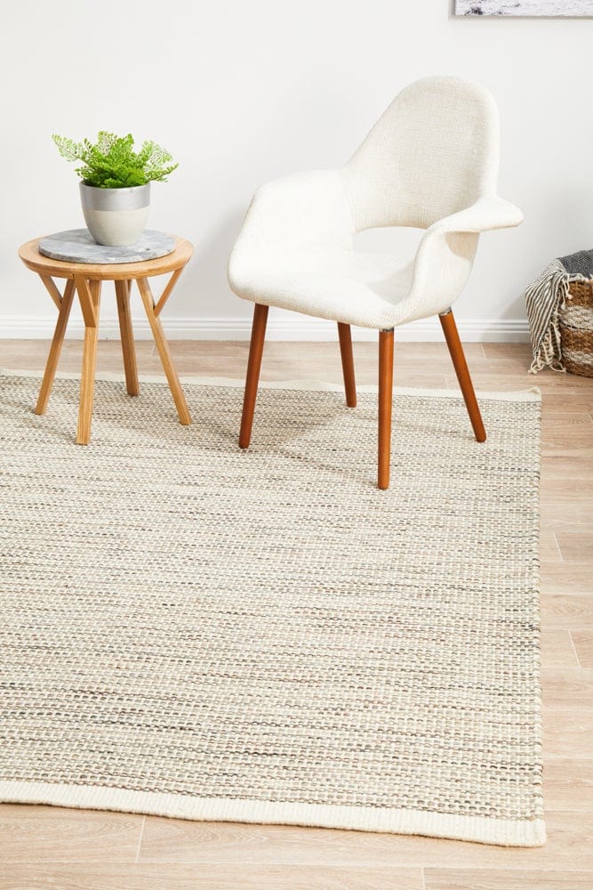 Navia Flat Weave Natural Wool Rug