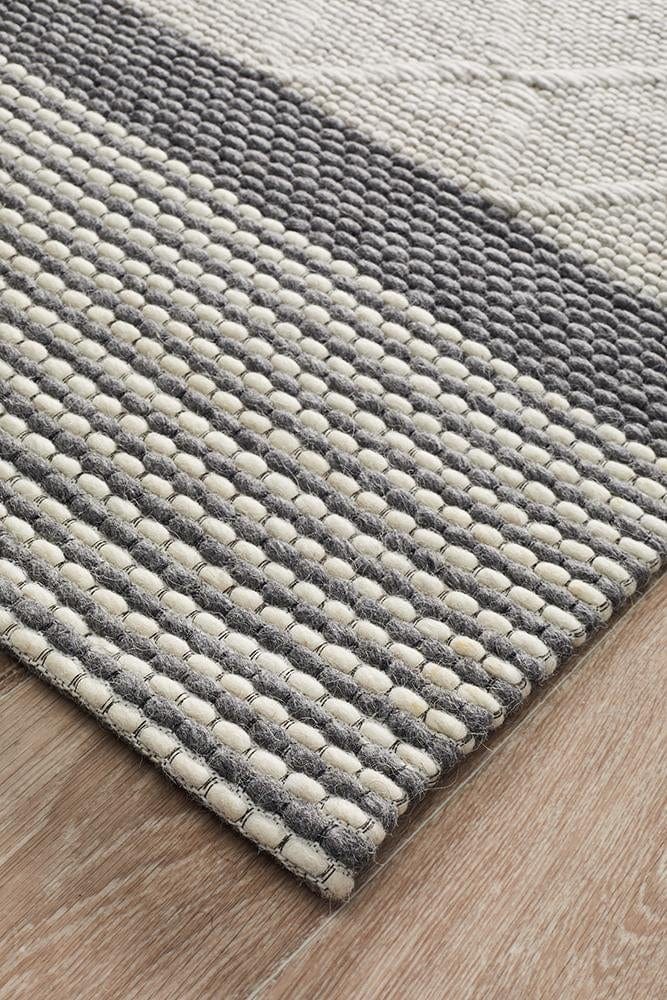 Leka Wool Hatch Textured Rug