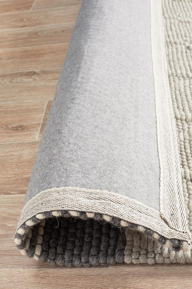 Leka Wool Hatch Textured Rug