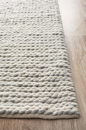 Leka Felted Wool Woven Rug